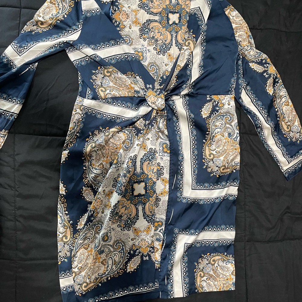 Elegant Paisley Print Dress